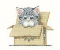 Heritage Stitchcraft LDCB1249 Cat in Box (X Stitch Pattern Only)
